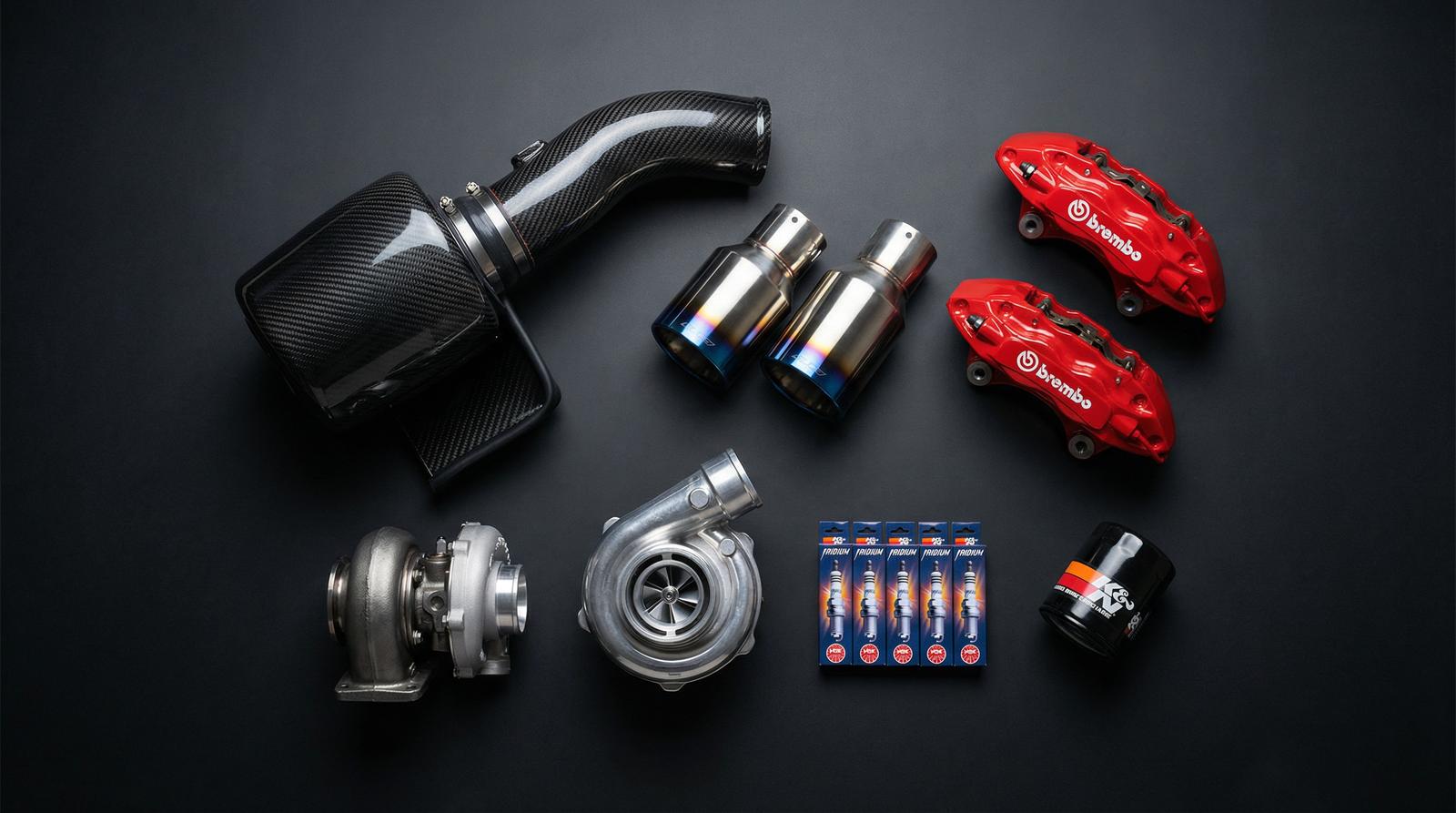 少妇修车改装配件展示